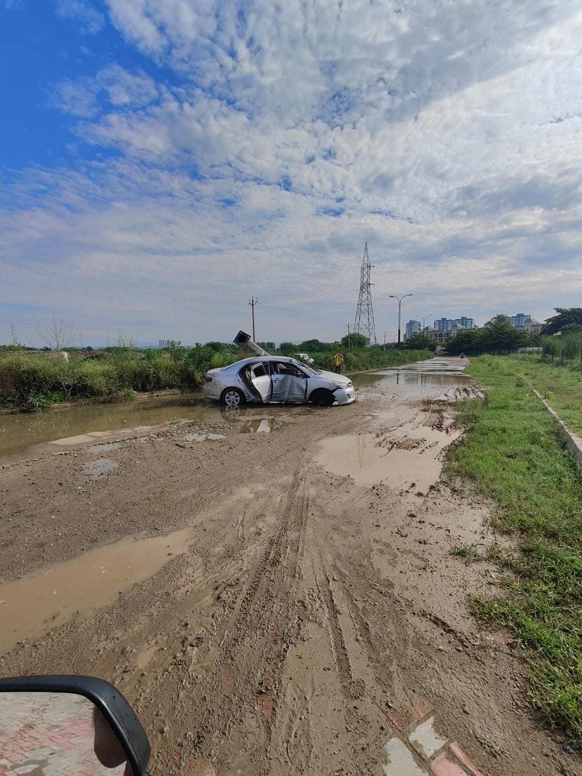 Accident Near Shriram eTechno School Highlights Negligence in Road Maintenance